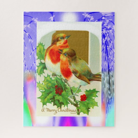 Joyeux Noël de robins Puzzle (Vertical)