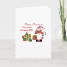 Joyeux Noël de Santa sur une carte de Noël