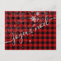 Joyeux Noël de Script de Neige Plaid Buffel Rouge