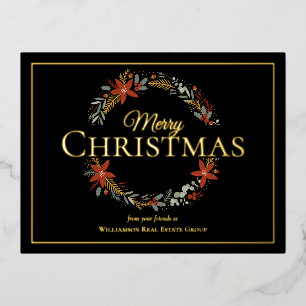 Joyeux Noël de vacances Poinsettia Wreath Business