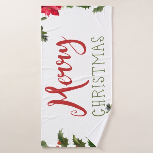 Joyeux Noël de verdure (Serviette de bain)