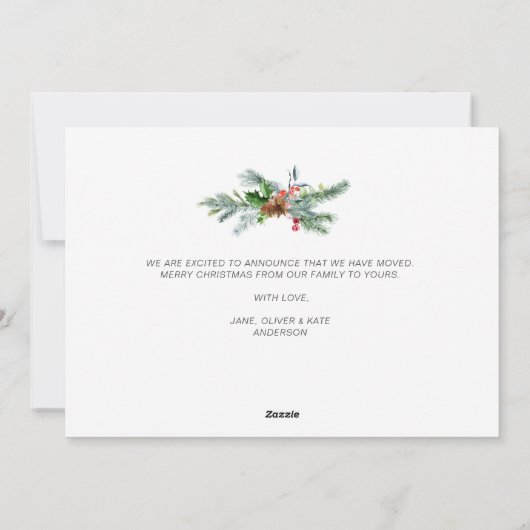 Joyeux Noël de verdure faire-part (Dos)