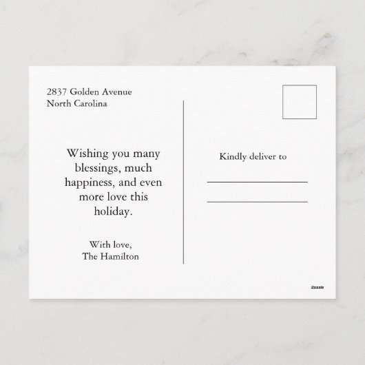 Joyeux Noël de voeux Carte de Noël (Dos)