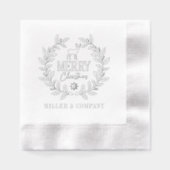 Joyeux Noël Deer Wreath Entreprise Personnalisée (Recto)