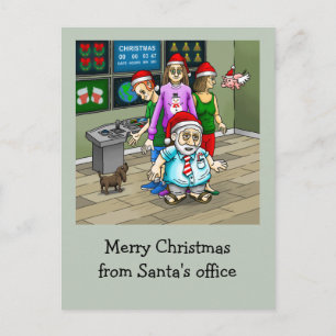 Joyeux Noël depuis le bureau du Père Noël Carte de