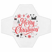 Joyeux Noël Design moderne | Rouge et blanc (Plat)