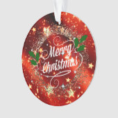 Joyeux Noël, design rouge et or pétillant (devant)