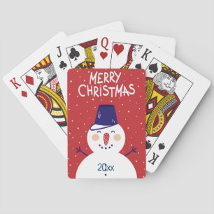 Joyeux Noël / Design Snowman / Cartes de jeu
