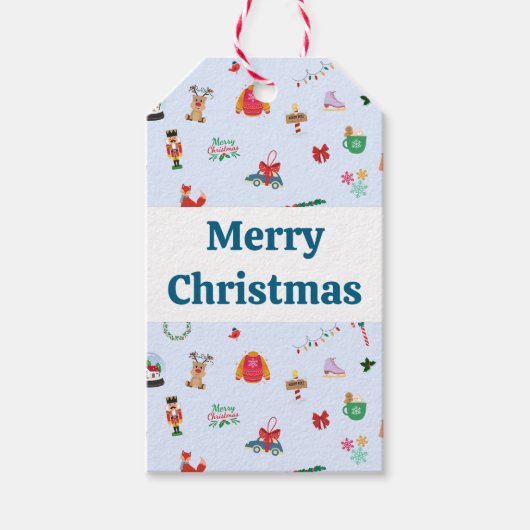 Joyeux Noël détails mignons étiquette de saveur (Devant)