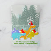 Joyeux Noël Dinos Coupe & Plier Carte d'artisanat (Intérieur)