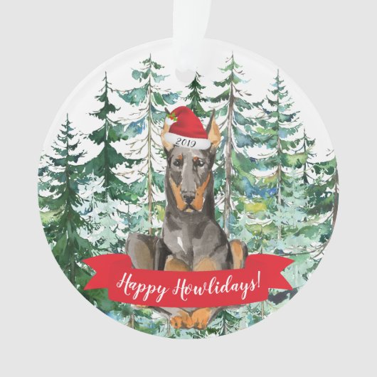 Joyeux Noël Doberman (devant)