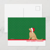 Joyeux Noël doré Carte postale verte (Devant / Derrière)