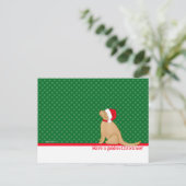 Joyeux Noël doré Carte postale verte (Debout devant)