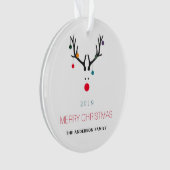 Joyeux Noël drôle rennes blanc rouge famille (devant)