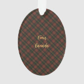 Joyeux Noël du Canada Tartan de Noël (dos)