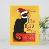 Joyeux Noël Du Chat Noir Kaart (Staand voorkant)