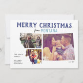Joyeux Noël du Montana Trois Cartes photos (Devant)