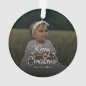 Joyeux Noël Écriture Fantaisiste Photo de bébé (dos)