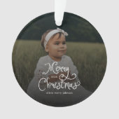 Joyeux Noël Écriture Fantaisiste Photo de bébé (devant)
