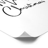 Joyeux Noël écriture manuscrite Poster (Coin)