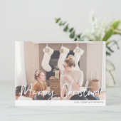 Joyeux Noël écriture moderne Carte photo 2N (Debout devant)