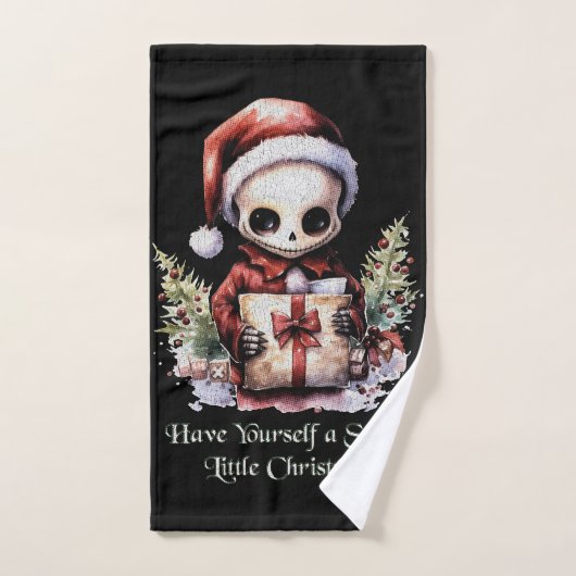 Joyeux Noël Éffrayant gothique (Serviette à main)