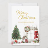 Joyeux Noël Elegant Carte Aquarelle (Devant)