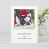 Joyeux Noël Élégant Carte photo de vacances (Debout devant)