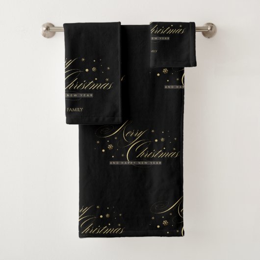 Joyeux Noël élégant or écriture noir (En situation)