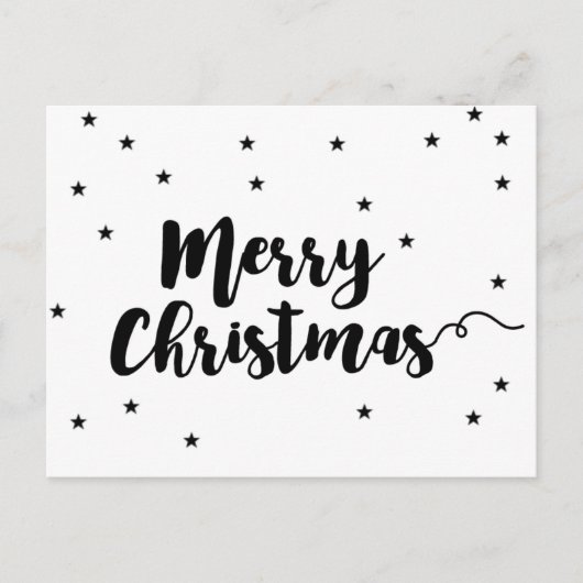 Joyeux Noël Élégant script typographie carte posta (Devant)