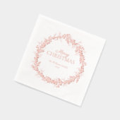 Joyeux Noël Elegant Wreath Party Rose Gold (Gauche)