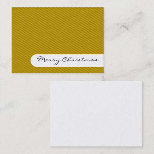 Joyeux Noël - Élégantes rayures - Carte de visite (Devant / Derrière)