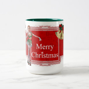 Joyeux Noël Elf 2 Design - Mug café de vacances