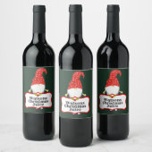 Joyeux Noël elf Étiquette de vin personnalisé (Bouteilles)