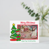 Joyeux Noël, Elfe de dessin, Carte photo de vacanc (Debout devant)