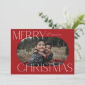 Joyeux Noël Ellipse Carte photo ovale (Debout devant)