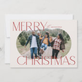 Joyeux Noël Ellipse Carte photo ovale (Devant)