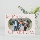 Joyeux Noël Ellipse Carte photo ovale (Debout devant)