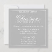 Joyeux Noël en argent et rouge | Invitation (Dos)