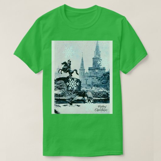 Joyeux Noël en bleu vintage TShirt (Design devant)