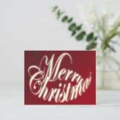 Joyeux Noël en carte postale rouge (Debout devant)