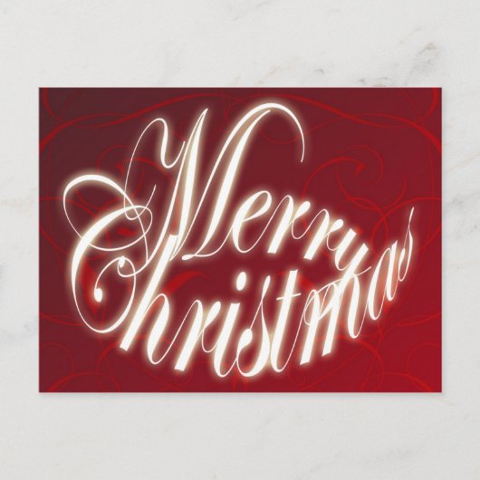 Joyeux Noël en carte postale rouge (Devant)