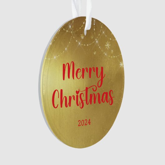 Joyeux Noël en or et rouge (devant)