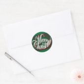 Joyeux Noël en Stickers verts (Enveloppe)