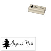 Joyeux Noël en Tree Rubberstempel (Gestempeld)