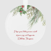 Joyeux Noël encadré Hiver Voeux (dos)