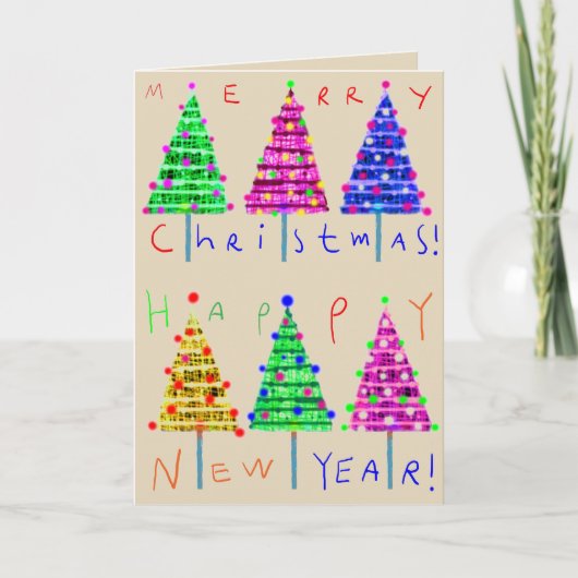 Joyeux Noël Enfants Art Cartes de Noël (Devant)