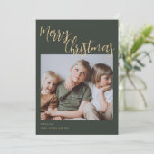 Joyeux Noël Enfants Photo Carte de vacances (Debout devant)