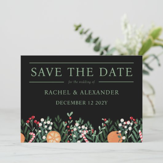 Joyeux Noël Enregistrer la carte Date (Debout devant)