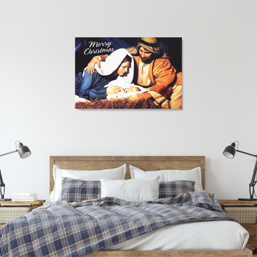 Joyeux Noël Enveloppé toile Nativité Imprimer (Insitu(Chambre))